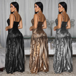 ZHEZHE di alta qualità da donna elegante abito da ballo con Glitter Sexy abito da sera con spalline sottili per donna e donna - Product Image 2