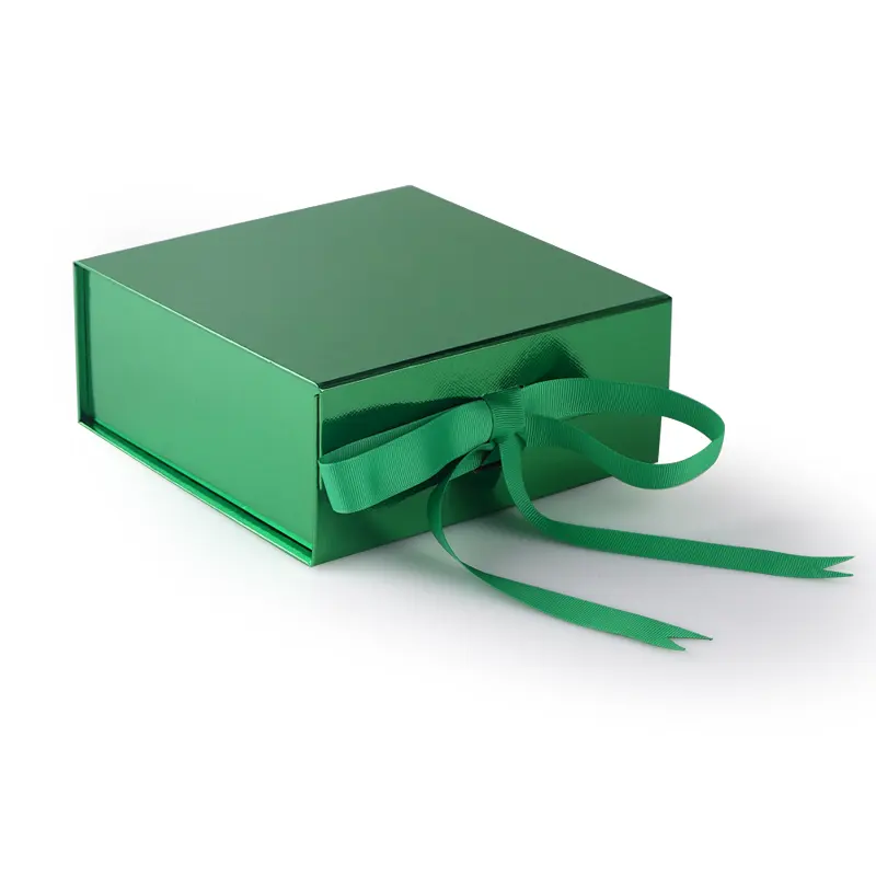 Kotak hadiah magnetik hijau a4 kertas kaku kotak hadiah magnetik kotak hadiah ledakan kotak hadiah kartu ulang tahun pop up