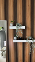 Panneaux muraux intérieurs en bois massif - Design moderne classique minimaliste, insonorisés, design graphique 3D pour l'hôtellerie et le commerce