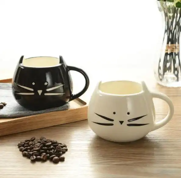 고양이 디자인 3d 고양이 커피 머그잔과 세라믹 고양이 머그잔