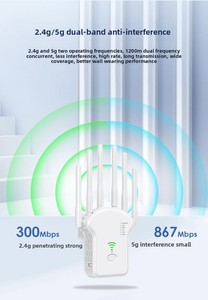 Bán Buôn Dual Band Gigabit <span class=keywords><strong>Wifi</strong></span> Khuếch Đại Tín Hiệu 1200Mbps Không Dây Repeater Extender Router Booster Thể Loại Lặp - Product Image 6