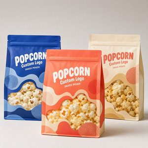 Bolsa para <span class=keywords><strong>Palomitas</strong></span> Personalizada con Impresión, Impermeable, de Aluminio, con Fondo Plano y Cierre para Alimentos Inflados - Product Image 1