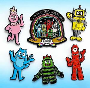 Épingles personnalisées sans minimum <span class=keywords><strong>de</strong></span> commande avec logo imprimé UV, personnages <span class=keywords><strong>de</strong></span> la série <span class=keywords><strong>TV</strong></span> Yo Gabba Gabba, souvenirs pour chapeaux, casquettes et sacs - Product Image 1