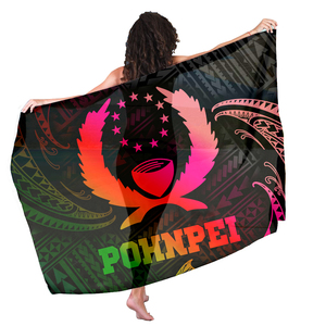 Hawaii personnalisé Pohnpei Sarong été couvrir plage paréo maillots de bain femmes - Product Image 4