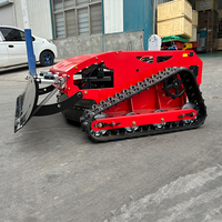 Mesin Pemotong Rumput Mini 4-Tak Kelas Industri 48V Robot Pengontrol Jarak Jauh untuk Penggunaan Pertanian Dukungan OEM Murah DIY