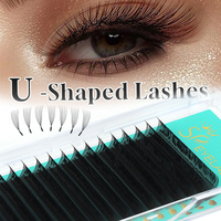 SP EYELASH Extensions de cils 3D 4D 5D 6D, Cils Trèfle, Forme U, Forme YY, Forme W, Forme U, Tissage étroit, Extension de cils 5D en U, Marque privée, Vente en gros, Cils