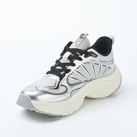 Chaussures de sport décontractées pour hommes, style 'Dad Shoes' rétro, à semelle épaisse, respirantes en maille, à lacets, confortables et tendance