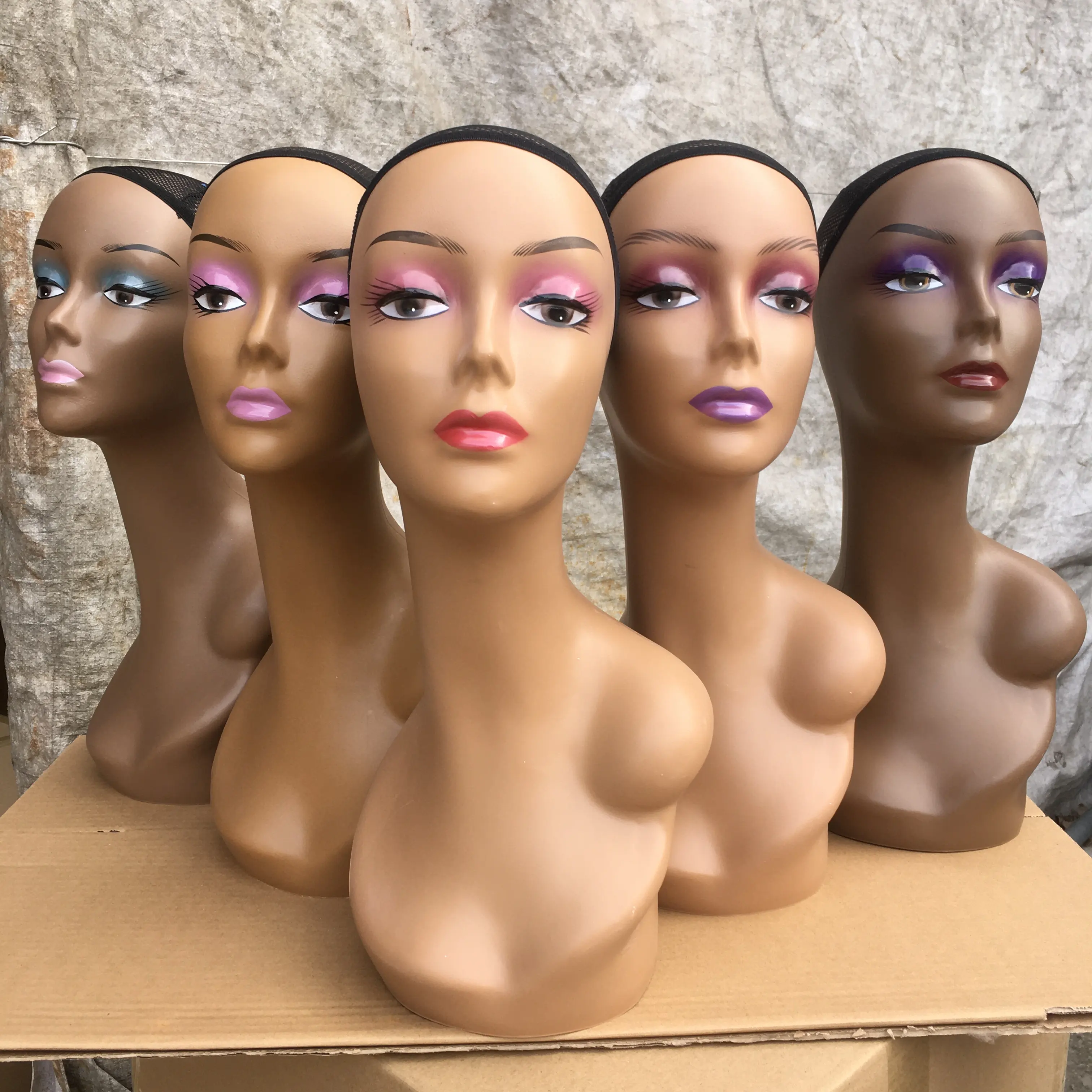 Fashion Lifelike European Model Head Wigs Manikin Mannequin Heads Without Shoulder For Wigs Disp