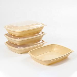 Recipientes Rectangulares para Alimentos de 900 ml, Caja Larga Desechable, Cajas Bento para Llevar con Tapas de Plástico PP, Aptas para Horno/Microondas, Grado Alimenticio para el Hogar - Product Image 1