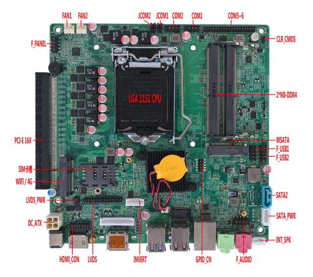 ELSKY 170*170mm Industrial Motherboard Lga 1155 with CPU 8th Gen Core I5-8400 8600 H310 Chipset Desktop 1151 Motherboard motherboard 1155