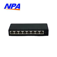 Switch de Red Gigabit de 8 Puertos 10/100/1000Mbps, Plástico, de Escritorio, 16Gbps, Plug and Play, para Hogar, Oficina, Cámara IP