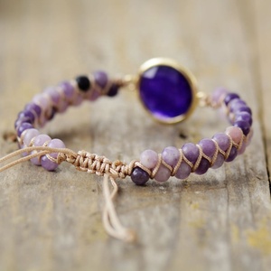 Pulseras de Yoga de Amatista de Moda 2026, Pulseras de Diseño para Parejas de <span class=keywords><strong>Amour</strong></span> Jade Jewellery, Pulseras Modernas para Parejas - Product Image 3