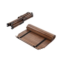 Table d'angle moderne en bois de hêtre pliable et portable pour les repas en plein air, le camping et la plage, les pique-niques et les barbecues