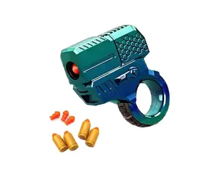 New design soft bullet decompression toy gun handheld fingertip fidget toys alloy material finger toy gun