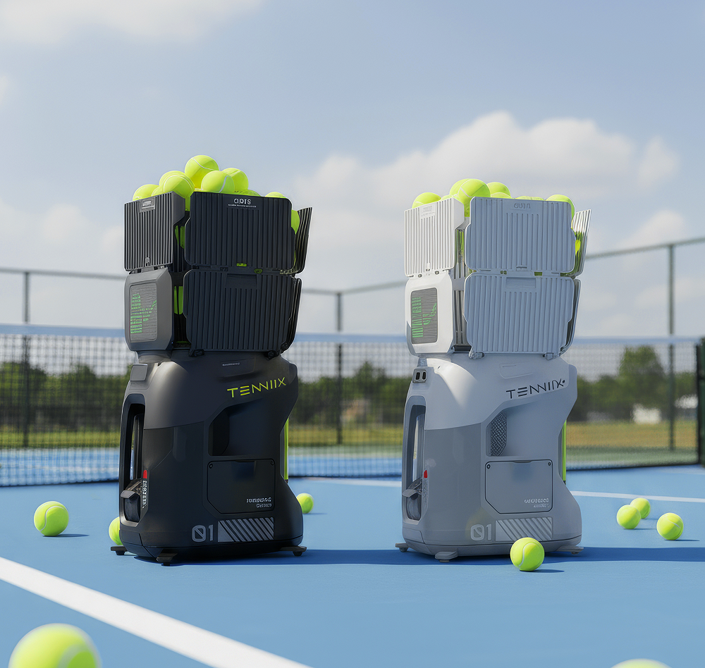 Tenniix Tennis Ball Machine AI Coach Voice-Control Robot Training Portable Tennis Ball Launch Training Shooting Machine