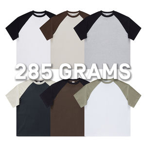 Venta al por mayor de los hombres de cuello alto de gran tamaño camiseta blanca Plain Boxy Fit Heavy 100% Material de punto de algodón - Product Image 2