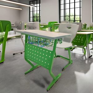Ensemble moderne de bureau et chaise individuels avec table et chaise d'étudiant en métal Aoyasi PT-313B - Product Image 5