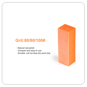 Free Shipping 3 Way Orange <strong>Nail</strong> <strong>Buffer</strong> <strong>Block</strong> 80/80/100 Grit for Manicure - Product Image 3