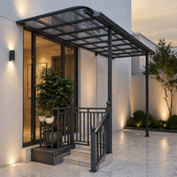 Toldo de Aleación de Aluminio Resistente con Lámina de Policarbonato para Uso en Exteriores, Puertas, Ventanas, Patios, Refugios contra la Lluvia, Terrazas de Villas