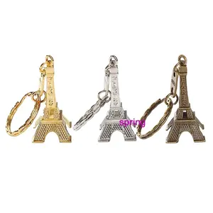 France Paris Classic Style KeyRing Vintage European style Jewelry keychain promotional souvenir toy gift key ring