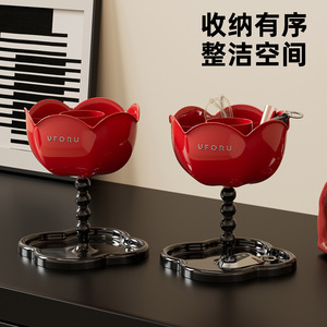 ที่เก็บกุญแจอูโฟรูรูปดอกไม้สีแดง แบบสองชั้น สำหรับทางเข้าห้องนั่งเล่นห้องนอน - Product Image 4