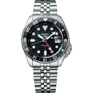 Montre de sport de luxe pour homme, bracelet à cinq maillons, mouvement NH35, verre saphir, aiguille GMT, modèle bicolore, acier inoxydable - Product Image 3