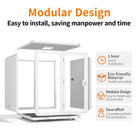 Cabine Acoustique Modulaire Moderne et Mobile pour Piano, Studio d'Enregistrement Silencieux, Cabine de Pratique Musicale Insonorisée