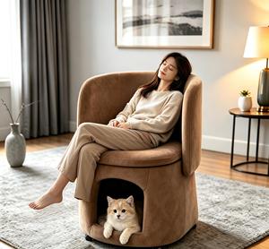 Bulk <b>Folding</b> Pet Cat Cave <b>Bed</b> Chair Orthopedic Memory Foam Small Dog <b>Bed</b> with Metal Frame & Rollers - Product Image 1