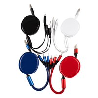 Cable de Datos de Carga Rápida 3 en 1, Cable USB Extensible Personalizado con Carga Segura para Múltiples Dispositivos