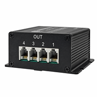 Parafoudre de ligne téléphonique RJ11 à 4 ports avec boîtier en fer et en aluminium pour la protection contre la foudre des câbles téléphoniques