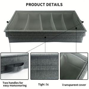 Boîte de rangement portable pour couverts, design amovible pour couteaux, fourchettes et cuillères, pliable pour un transport facile - Product Image 2