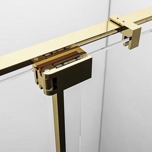 <span class=keywords><strong>Cadre</strong></span> de porte en acier inoxydable 304 personnalisé, charnières dorées, quincaillerie pour porte en verre, prix d'usine pour hôtels, salles de bain de luxe - Product Image 2