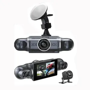 Visione notturna Loop registrazione tripla lente auto Dashcam telecamera 4k con 4 lenti 3.39 pollici ip schermo Wifi G-sensore