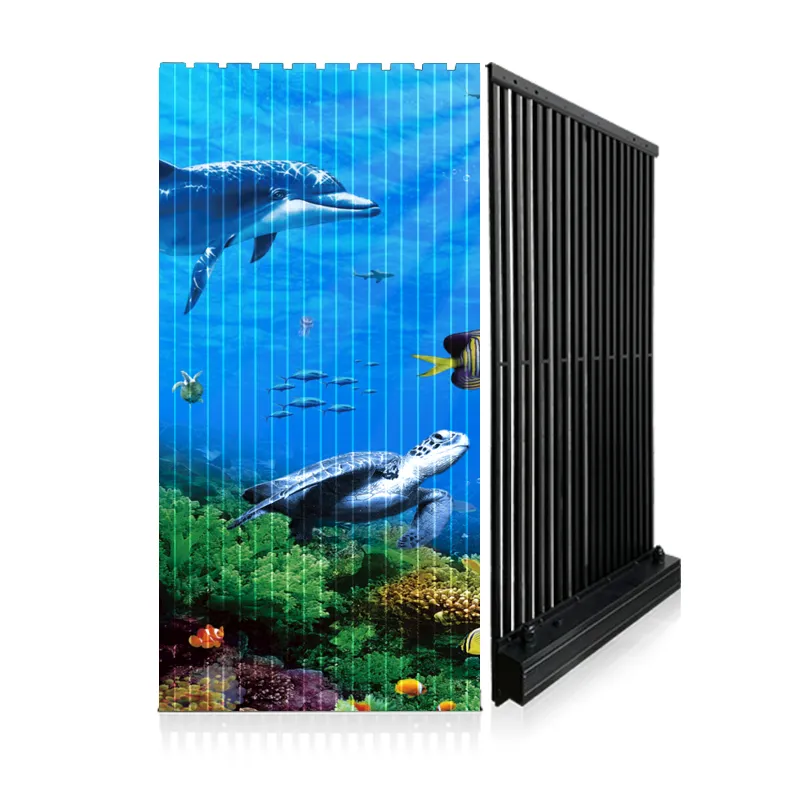 LED Grid Screen Outdoor Building Glass Curtain Wall Exhibition Hall Transparent Screen Grid LED Display