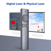 Puntero láser Digital/físico para presentador inalámbrico, 3 tipos, puntero de ratón de aire, compatible con lupa de resaltado