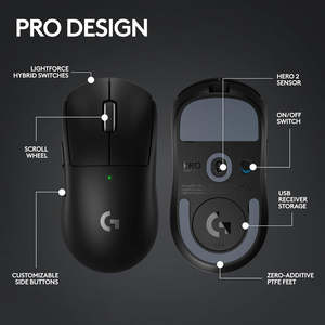 Souris de jeu sans fil <span class=keywords><strong>Logitech</strong></span> <span class=keywords><strong>G</strong></span> <span class=keywords><strong>PRO</strong></span> X SUPERLIGHT 2 originale, souris d'e-sport GPW deuxième <span class=keywords><strong>g</strong></span>énération, édition diamant - Product Image 4