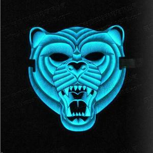 Máscara LED de EVA con Iluminación Activada por Sonido, Diseño de <span class=keywords><strong>Iron</strong></span> <span class=keywords><strong>Man</strong></span> con Música al Ritmo de TikTok para Halloween y Navidad - Product Image 3