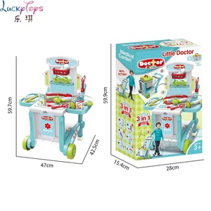Ensemble de jeu de docteur 3 en 1 pour enfants avec chariot, <span class=keywords><strong>valise</strong></span>, accessoires médicaux, jeu de rôle de docteur, <span class=keywords><strong>jouet</strong></span> d'hôpital pour garçons et filles - Product Image 6