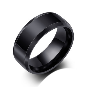 Nhà máy có thể tùy chỉnh nhẫn thép titan, nhẫn 8mm, Nhẫn đơn giản và cá nhân, logo khắc laser và nhẫn trống - Product Image 5