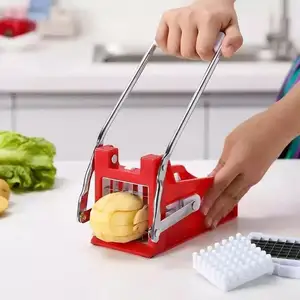 R1049 Home Franse Gereedschap Aardappel Chip Chopper Franje Cutter Groentensnijder Rvs Handmatige Aardappelsnijder Aardappelsnijder