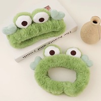 Épingle à cheveux unisexe en peluche faite à la main, motif grenouille verte de dessin animé, pour automne-hiver, accessoire de mode mignon et original, vente en gros