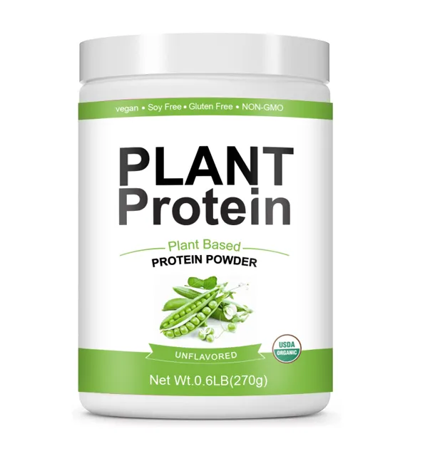 Yeşiller bitki bazlı protein tozu ile toptan 270g doğal bezelye bitki protein yüzlü özel tasarım ile vücut doldurmak