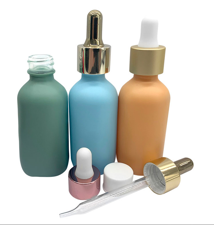 Leak Proof Cosmetic Dropper Bottles Aluminium Alloy Cap 2 Oz Tincture Bottles