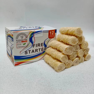 Accessoires de cuisine d'extérieur pour barbecue à charbon de <span class=keywords><strong>bois</strong></span> Allume-feux cylindriques en laine de <span class=keywords><strong>bois</strong></span> Sacs de taille personnalisables pour barbecue en plein air - Product Image 2