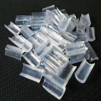 Pegamento para Uñas de Queratina en Forma de U, Color Negro, Marrón, Ámbar y Blanco, para Extensiones de Cabello con Cápsulas de Queratina