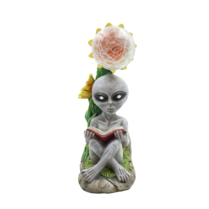 Statue di Alieni, Sculture Divertenti UFO, Figurine Extraterrestri per Decorazione Casa, Giardino, Cortile, Arte all'Aperto - Product Image 3