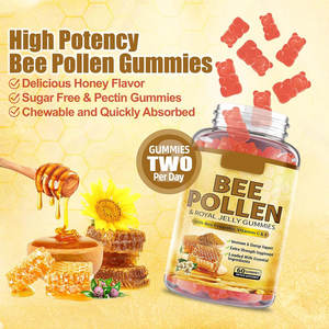 Biochealth Custom 500mg polen de abeja, 200mg jalea real, 200mg gomitas de propóleo de abeja para apoyo inmunológico, suplementos antioxidantes - Product Image 2