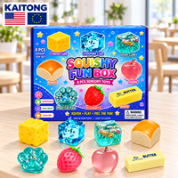 KAITONG Ensemble de 8 jouets sensoriels colorés en forme d'aliments et de patte de chat pour cadeaux d'anniversaire, jouets à presser et à étirer