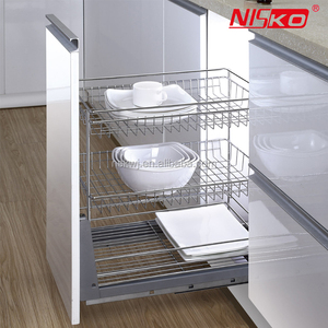 <strong>Kitchen</strong> Stainless Steel Wire Shelf <strong>Basket</strong> <strong>Kitchen</strong> Cabinet <strong>Pull</strong> <strong>Out</strong> <strong>Basket</strong> - Product Image 6