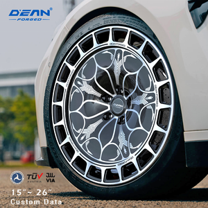Cerchi Forgiati DEAN FORGED VE01B 17-26" in Lega di Alluminio 6061-T6 5x112/114.3/120/130 Finitura Nera Lucida Design Deep Dish Garanzia 3 Anni - Product Image 1